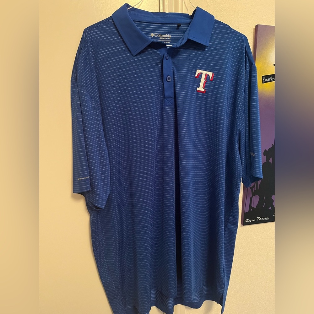 Blue Texas Rangers Columbia Men’s Polo